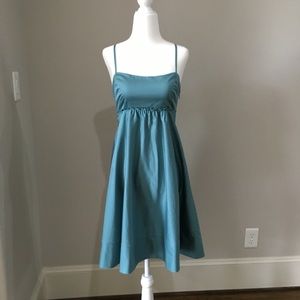 Sateen empire waist cotton dress